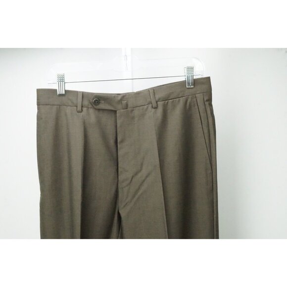 Incotex Brown 100% Wool Mens Pants Trousers Sz 46 EU NEW